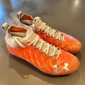 Under Armour Vibrant Orange Football or Lacrosse Cleats